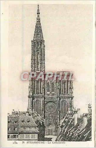 Moderne Karte Strasbourg La Cathedrale