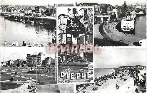 Cartes postales moderne Dieppe (Seine Mar) Le Pollet Le golf miniature et les hotels la gare maritime vue de la plage le