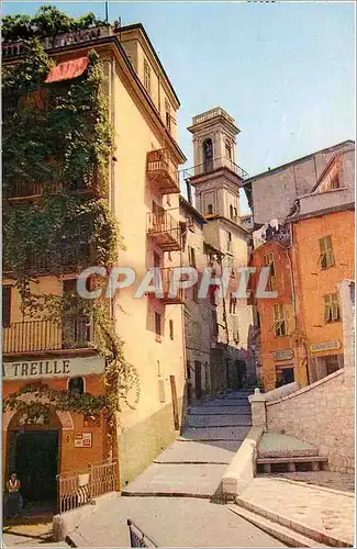 Cartes postales moderne Nice Un cois de la vieille ville (la rue Saint Augustin et le clocher de l'Eglise Saint Augustin