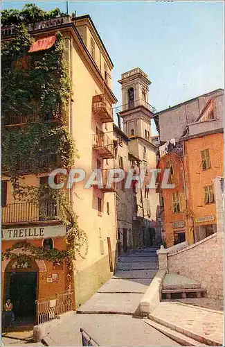 Moderne Karte Nice Un cois de la vieille ville (la rue Saint Augustin et le clocher de l'Eglise Saint Augustin