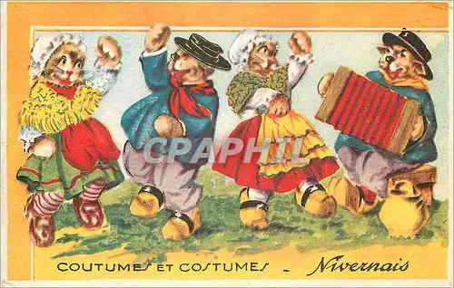 Cartes postales moderne Coutume et Costumes Nivernais Accordeon Folklore