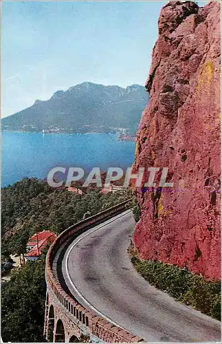 Cartes postales moderne La Cote d'Azu La Corniche d'Or La Route du bords de mer entre theoule et le Trayas