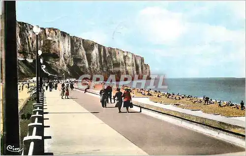 Moderne Karte Le Treport (Seine Mar) La Promenade et les Falaises