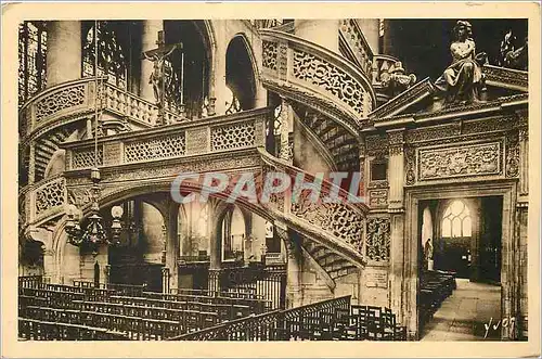 Cartes postales Paris en Flanant Eglise Saint Etienne du Mont Le Jube et Porte de droite