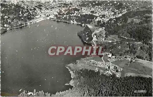 Moderne Karte Gerardmer (Vosges) le Lac et la ville vus d'avion