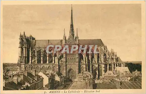 Ansichtskarte AK Amiens la cathedrale Elevation Sud