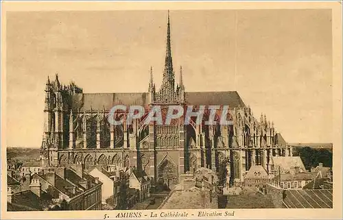 Cartes postales Amiens la cathedrale Elevation Sud