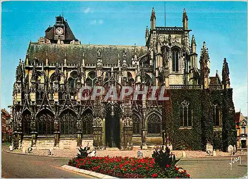 Cartes postales moderne Couleurs et Lumiere de France Louvriers (Eure) Eglise Notre Dame de Louviers Facade et Porche Ro