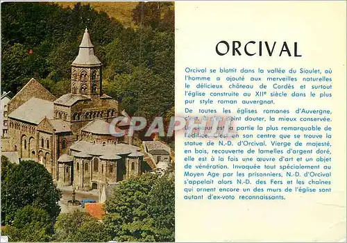 Moderne Karte Souvenir d'Orcival