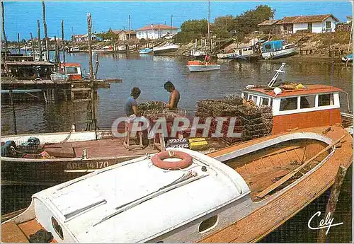 Cartes postales moderne Plages de Huitres Gironde Bateau