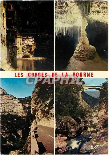 Moderne Karte Les Gorges de la Bourne Pont en Royans Grotte de Choranche La route des Gorges de la Bourne Pont