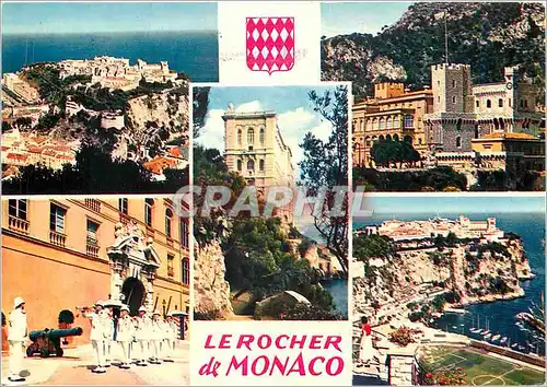 Moderne Karte Reflets de la Cote d'Azur le Rocher de Monaco