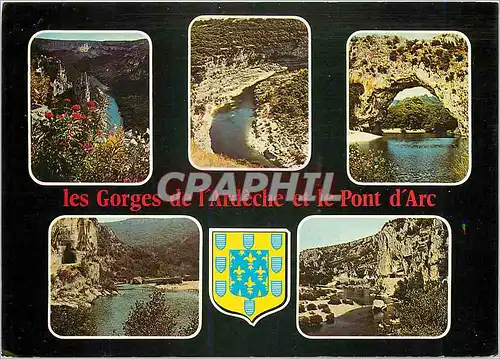 Cartes postales moderne Les Belles Images de l'Ardeche Les Gorges de l'Ardeche et le Pont d'Arc