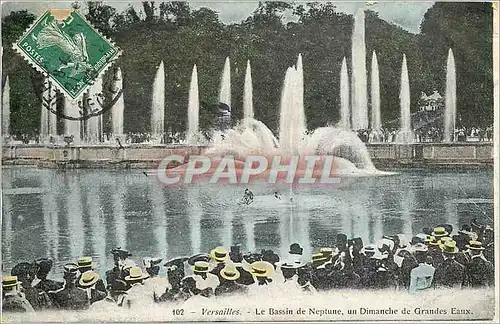 Moderne Karte Versailles le Bassin de Neptune un dimanche de Grandes Eaux