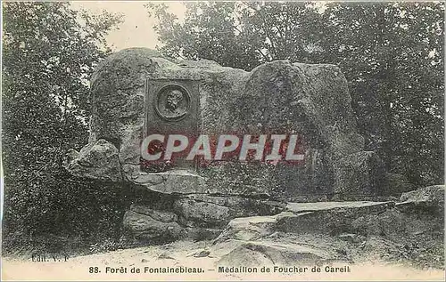 Cartes postales moderne Foret de Fontainebleau Medaillon de Foucher de Careli