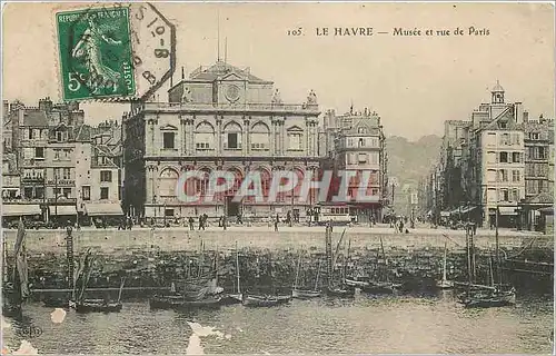 Cartes postales La Havre Musee et rue de Paris