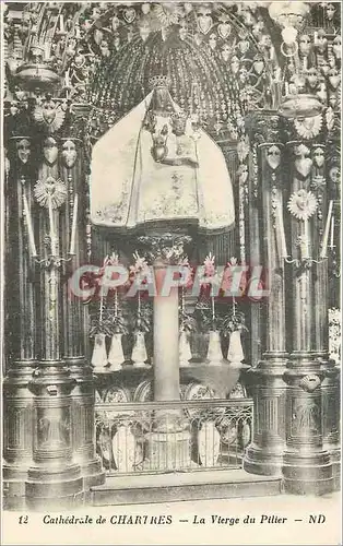 Ansichtskarte AK Cathedrale de Chartres La Vierge du Pillier