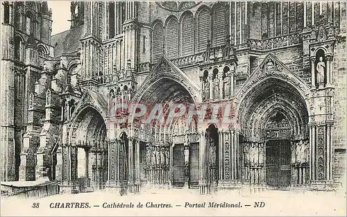 Ansichtskarte AK Cathedrale de Chartres Portail Meridional