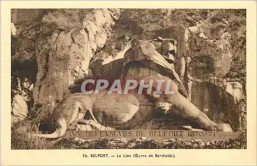 Ansichtskarte AK Belfort Le Lion (Oeuvre de Bartholdi