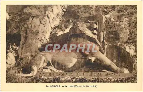 Cartes postales Belfort Le Lion (Oeuvre de Bartholdi