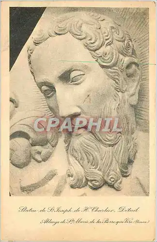 Cartes postales moderne Statue de St Joseph de H Hardier Detail Abbaye de H Marie de la Pierre Guitre (Yenne)