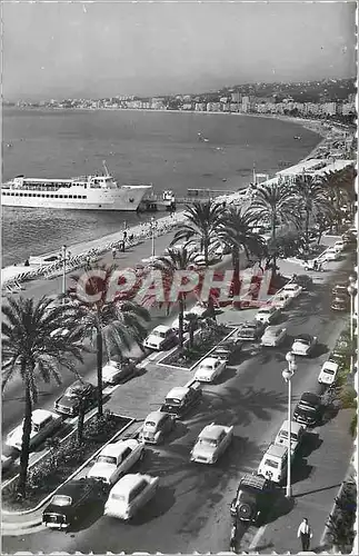 Cartes postales moderne Nice (A Mmes) La Promenade des Anglais et le Bateau de croisiere le Gallus