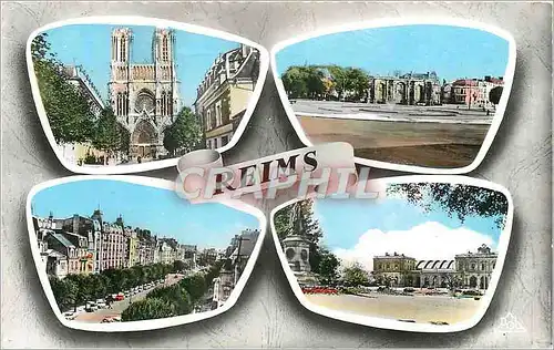 Cartes postales moderne Reims Place de la Republique et Porte Mars