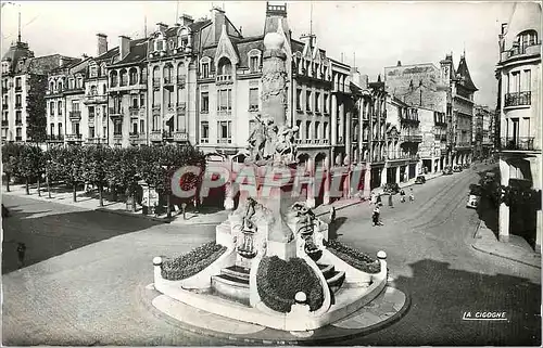 Moderne Karte Reims (Marne) Place Drouet d'Erlon et Fontaine Sube