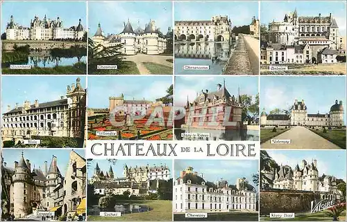 Moderne Karte Les Merveilles du Val de Loire ses Chateau