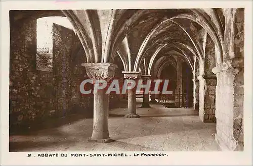 Cartes postales moderne Abbaye du Mont Saint Michel Le Promenoir