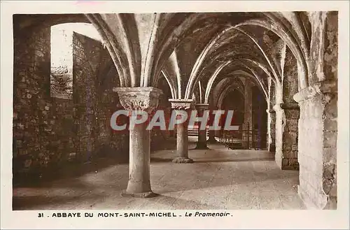 Moderne Karte Abbaye du Mont Saint Michel Le Promenoir