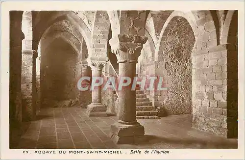 Moderne Karte Abbaye du Mont Saint Michel Salle de l'Aquilon