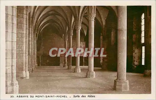Cartes postales moderne Abbaye du Mont Saint Michel Salle des Hotes