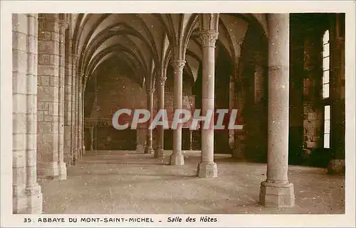 Moderne Karte Abbaye du Mont Saint Michel Salle des Hotes