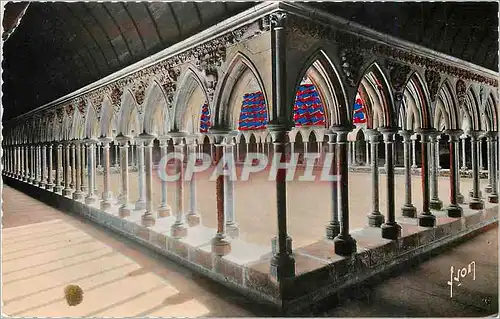 Cartes postales moderne Mont Saint Michel (Manche) Abbaye Galerie du Cloitre (XIIIe s)