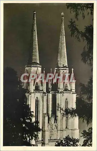 Cartes postales moderne Elisabeth Kirche Marburg Bei Fescbeleuchtung