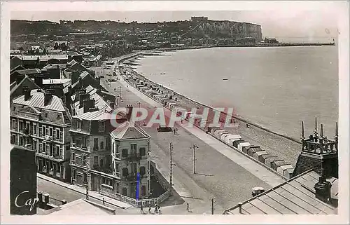 Cartes postales moderne Mers les Bains Vue generale de l'esplanade vers le Treport