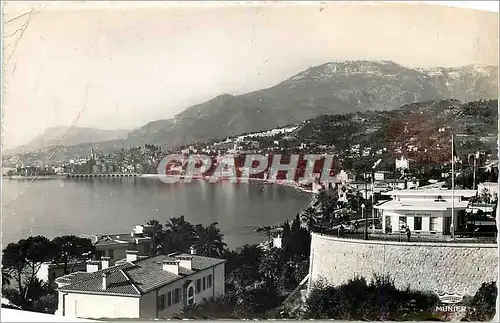 Moderne Karte Menton Vue generale prise depuis l'Italie