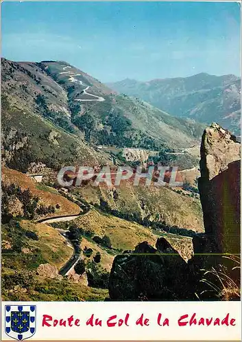 Moderne Karte Adeche Pittoresque Route de la cote de Mayres et col de la Chavade