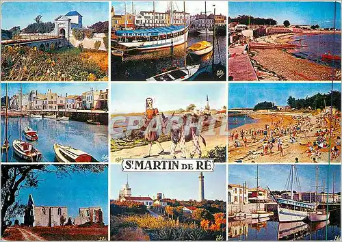 Cartes postales moderne Ile de Re de gauche a droite St Martin La Porte de Campani