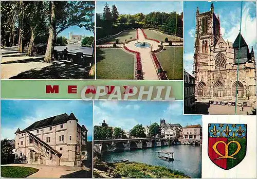 Cartes postales moderne Meaux Seine et Marne la promenade des Trinitaires le jardin de Bossuet