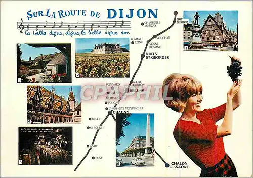 Cartes postales moderne Sur la route de Dijon la belle digue