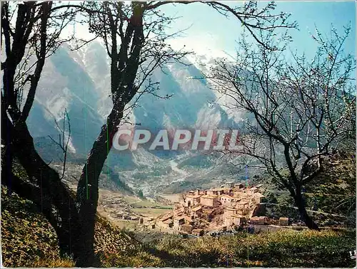 Cartes postales moderne Reflets de Provence le Petit Village de Brantes (546 m) et le Mont Ventoux