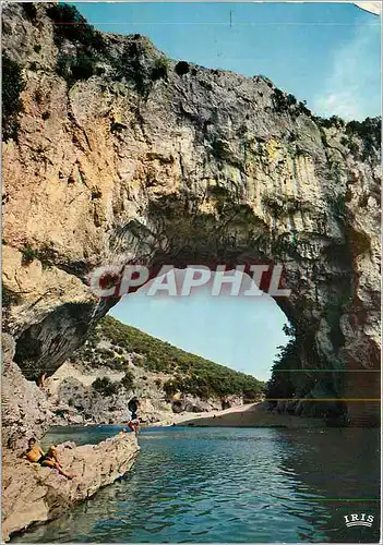 Cartes postales moderne Ardeche Pittoresque le Pont d'Arc une des Merveiles de la Nature (arche 60 m de haut 54 m d'ouve