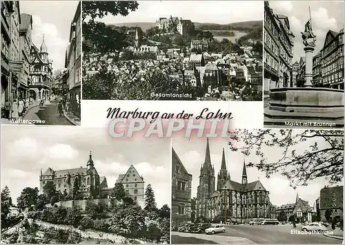 Moderne Karte Marburg an der Lahn