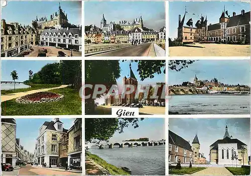 Cartes postales moderne Gien Place Leclerc Vue prise du Pont Le Chateau