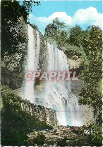 Moderne Karte La France Centrale Cascade de la Braume Grande nappe d'eau tombant d'une hauteur de 30 m dans un