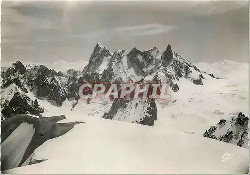 Cartes postales moderne Chamonix Mont Blanc Teleferique de l'Aiguille du Midi (3842 m) le plus haut du Monde Aretes de R