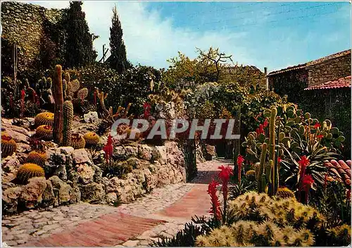 Moderne Karte La Cote d'Azur French Riviera Eze village le jardin exotique