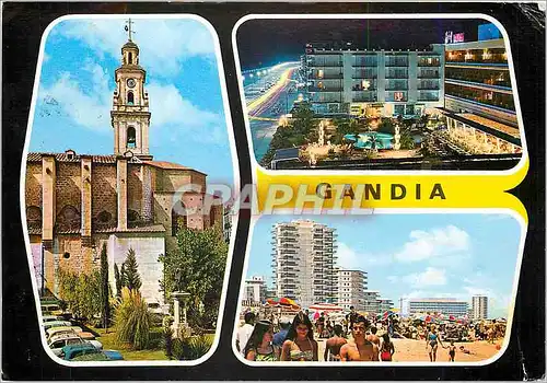 Cartes postales moderne Gandia Paya Hotel Bayren y Colegiata